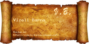 Vizeli Barna névjegykártya